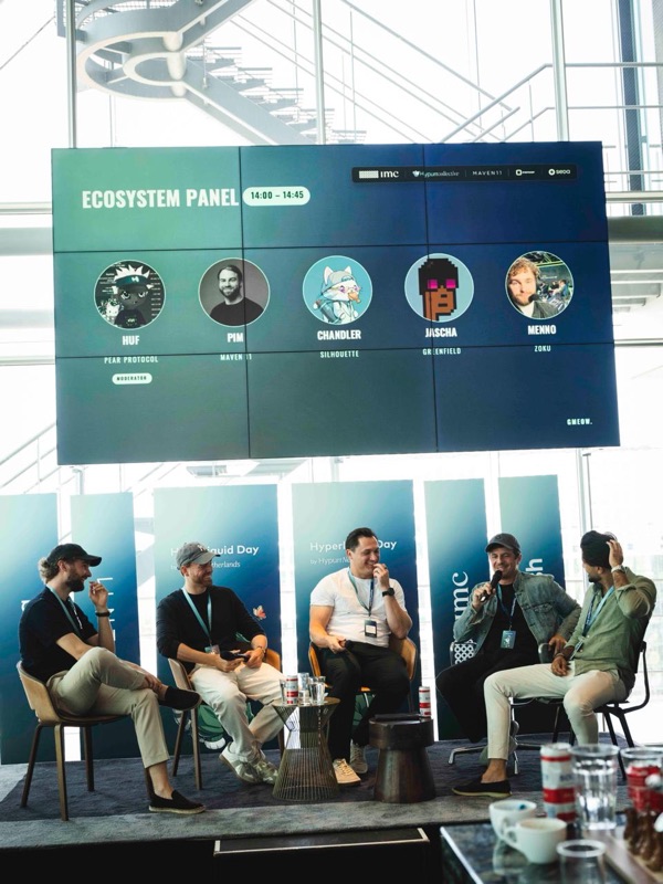 Candid moment from Hyperliquid Day
